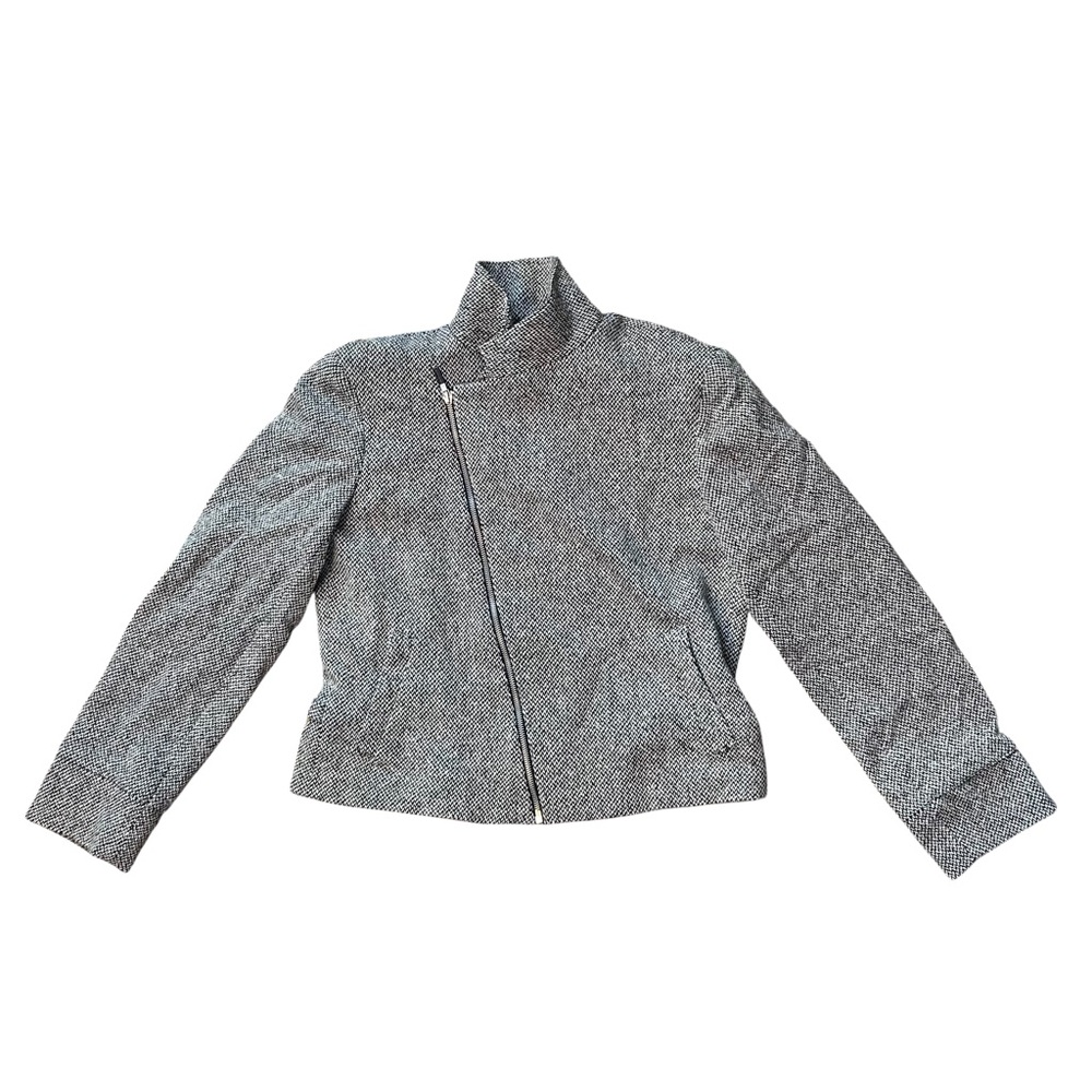 Lauren Ralph Lauren Womens Large Wool Cashmere Blend Moto Business Jacket